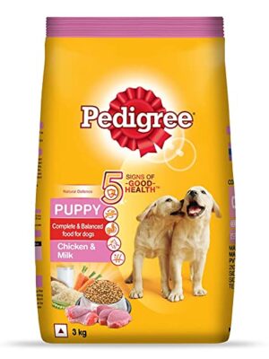 Pedigree Puppy Dry Dog Food, Chicken & Milk, 3kg Pack