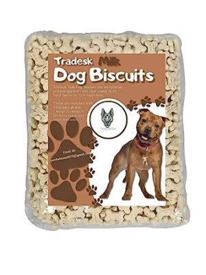 Tradesk Pet Puppy Milk Biscuits Flavour Dog Treat 1kg Pack of 2