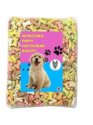 TRADESK Freshly Multicolor Flavor Baked Puppy Bone Treat Biscuits for Puppies & Dogs (Assorted Mix, 1Kg)