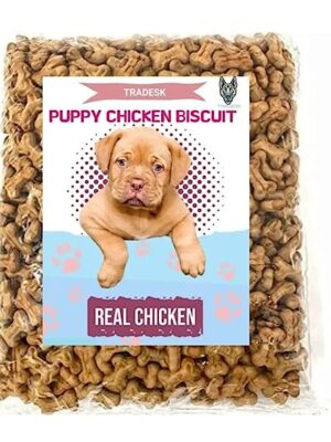 TRADESK Pet Food Supplier Puppy Small Size Biscuit Treat Healthy & Twisted Chicken, Egg Puppy Dog (450 gm Pack of 1)